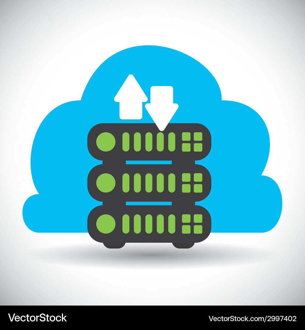 Cloud Computing Icons Vector Image