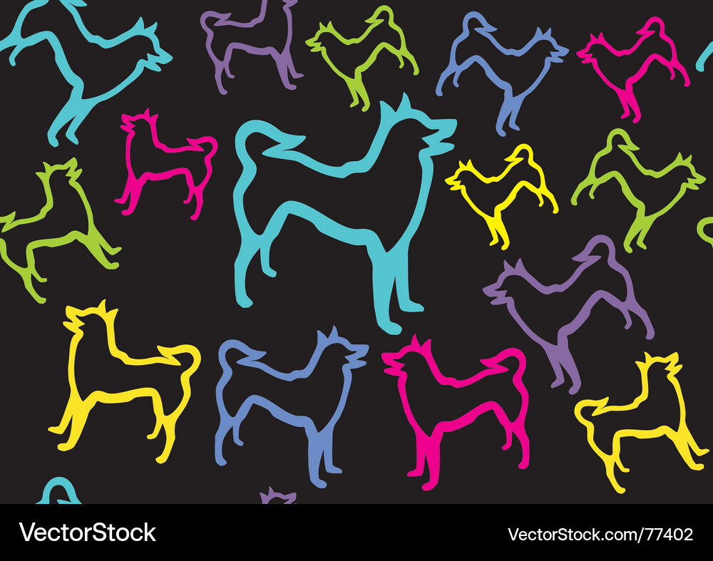 Dog seamless pattern Vector Image