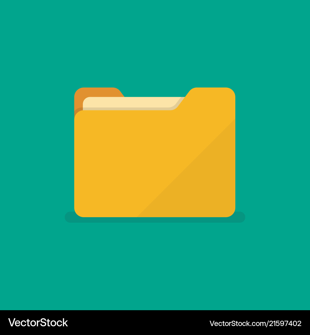 Flat Folder Icon - Archive Symbol vector image