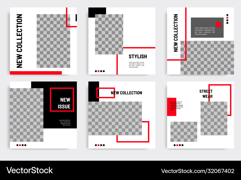 Minimal layout design background in black red Minimal layout design background in black red vector image