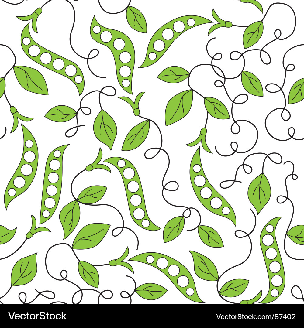 Pea Pod Pattern Vector Image
