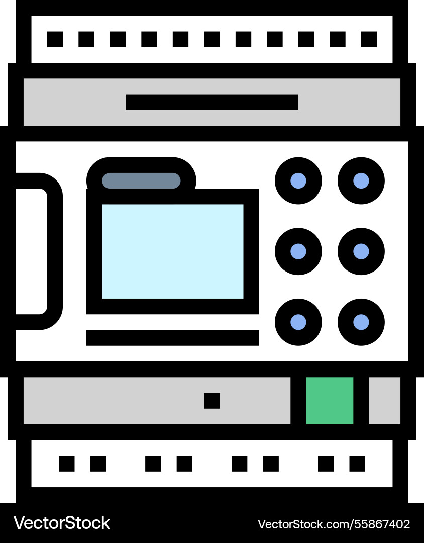 Programmierbares Logik-Controller-Farbsymbol Programmierbares Logik-Controller-Farbsymbol vektorbild