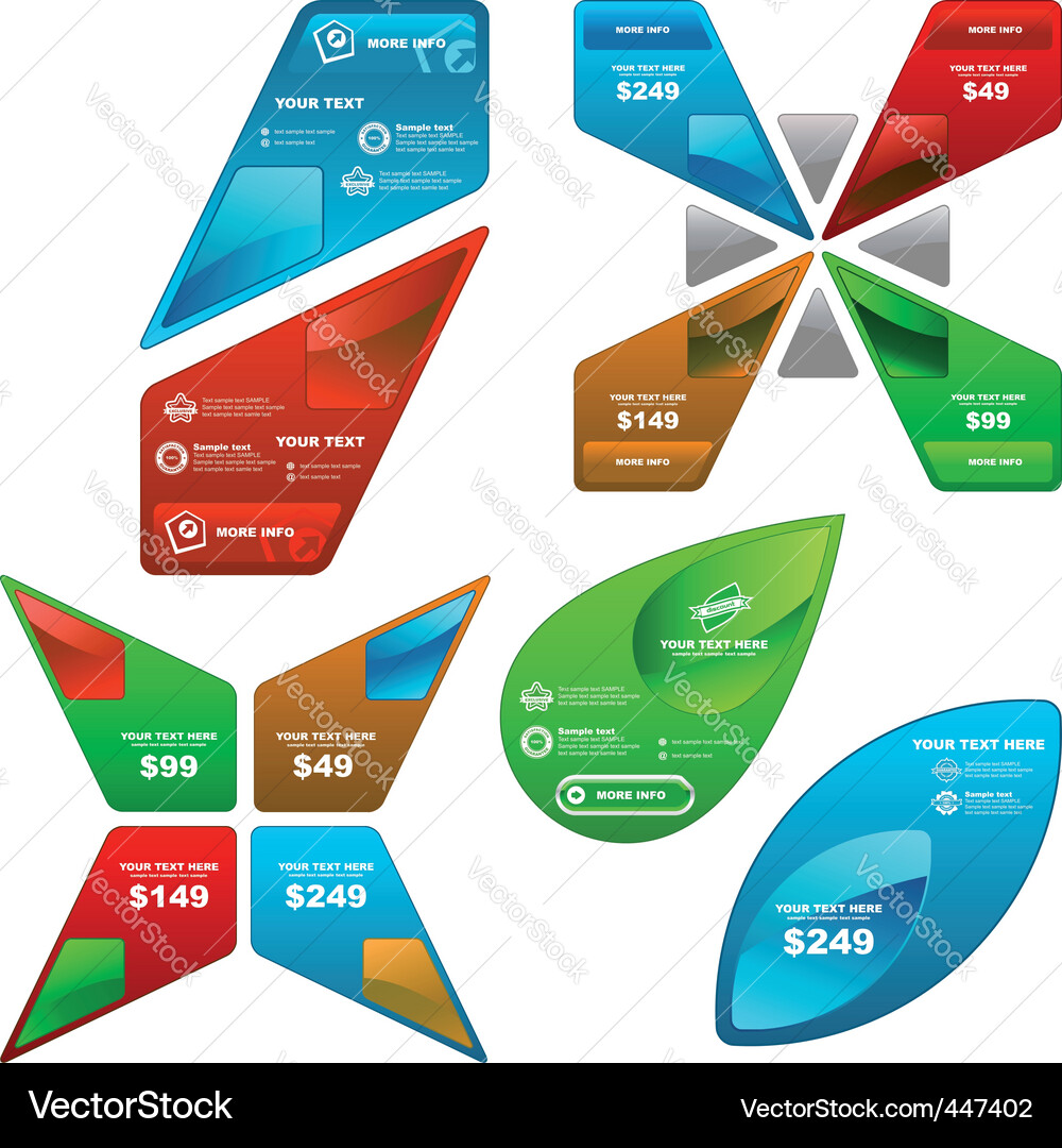 Set of web elements Vector Image
