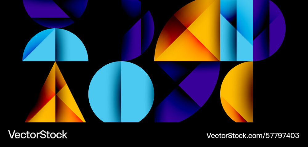 Abstract geometric shapes form colorful design Abstract geometric shapes form colorful design Vector Image