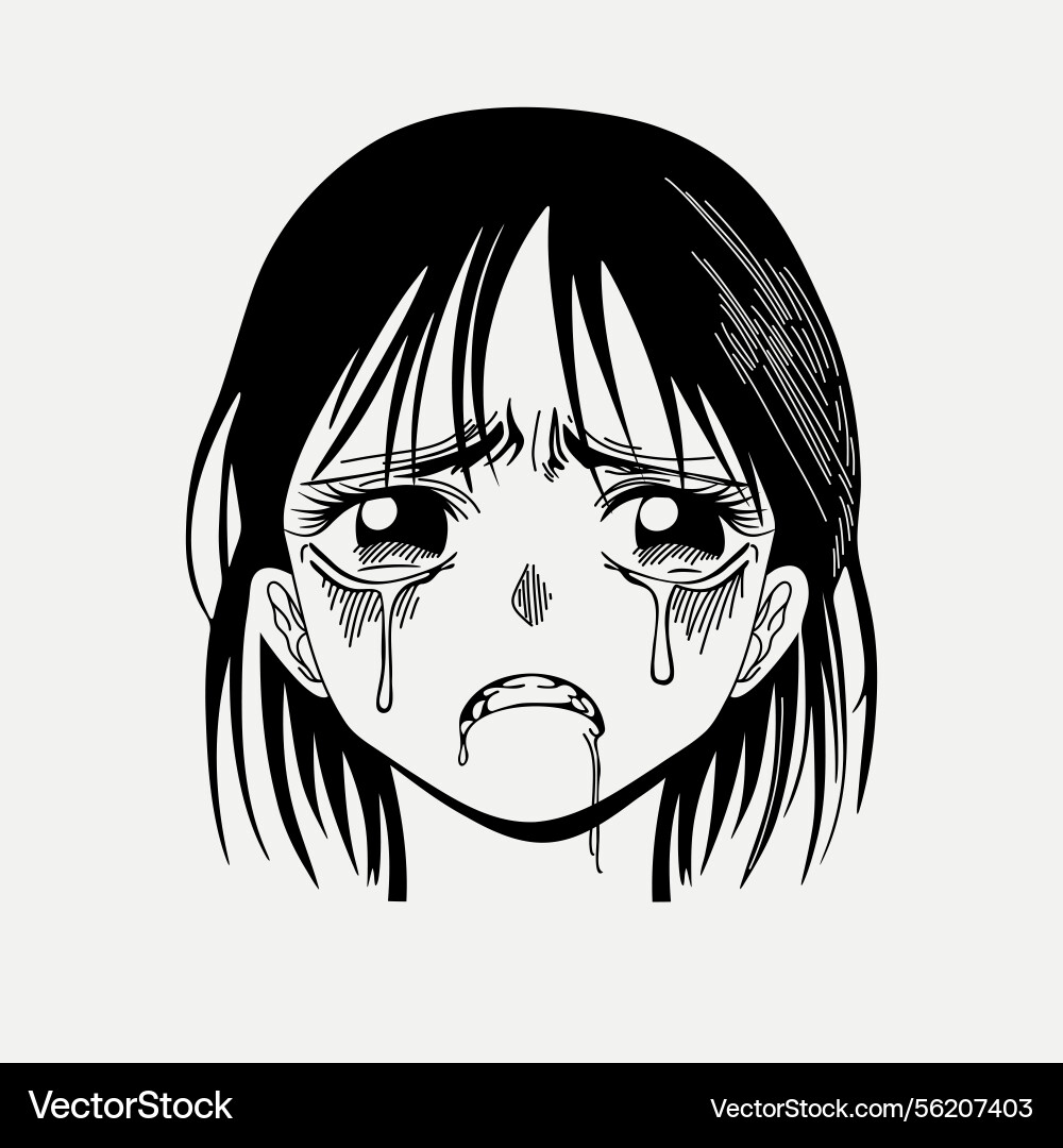 Anime girl kawaii manga young woman character Anime girl kawaii manga young woman character vector image