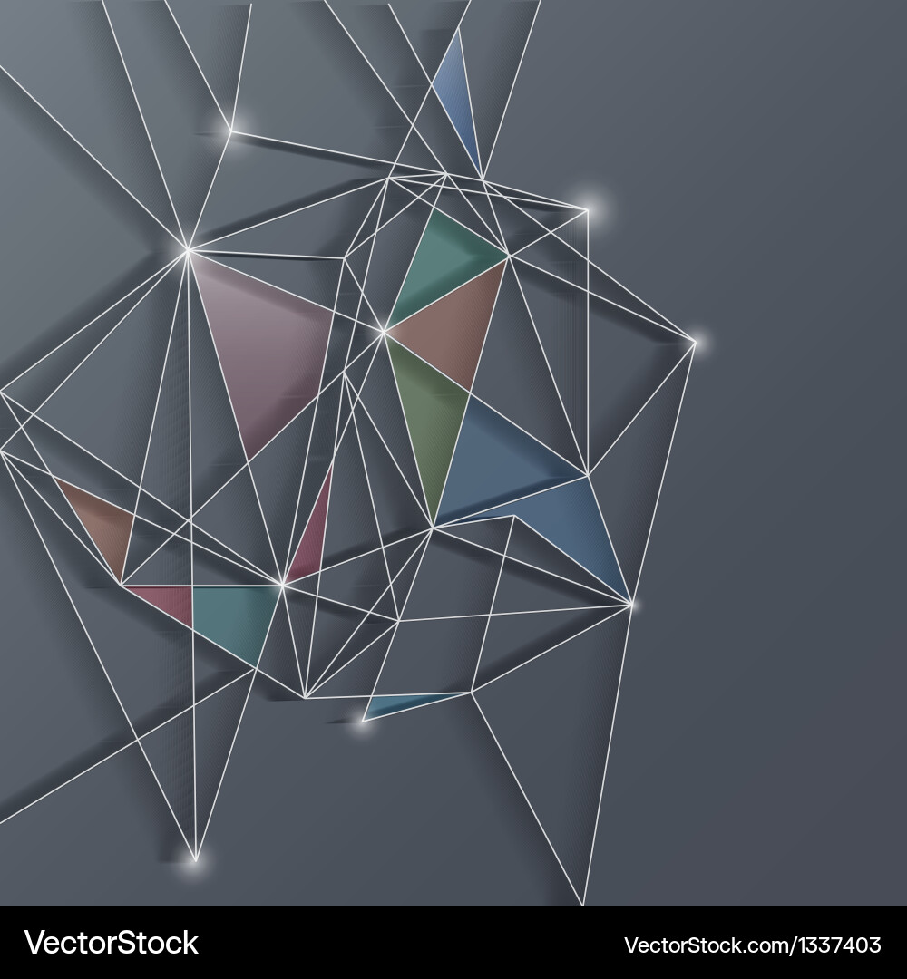 Geometric Network Background Vector Image