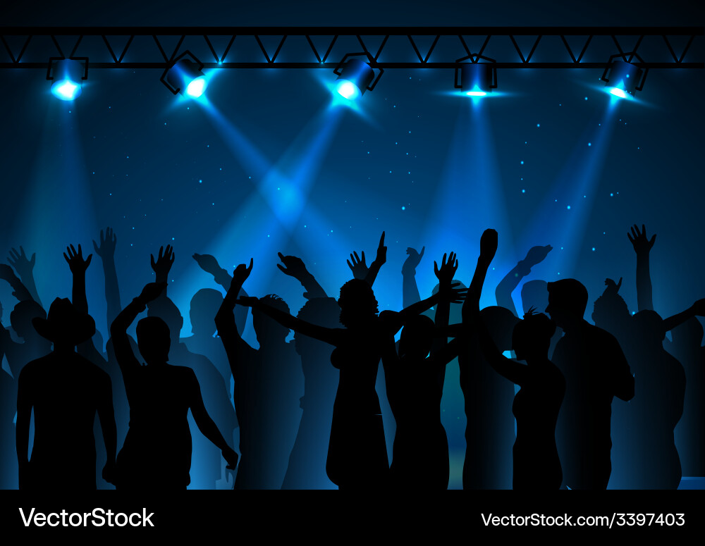 Neon Disco Party Background Vector Image