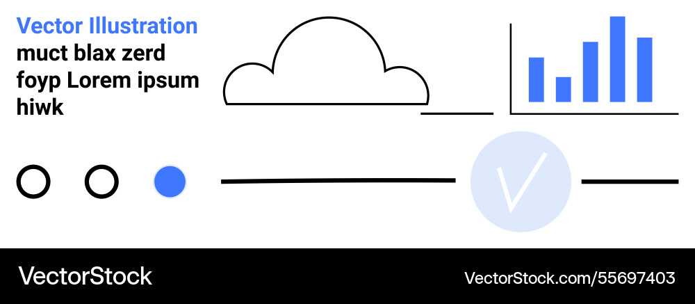 Simplified data visualization with graphs icons Simplified data visualization with graphs icons vector image