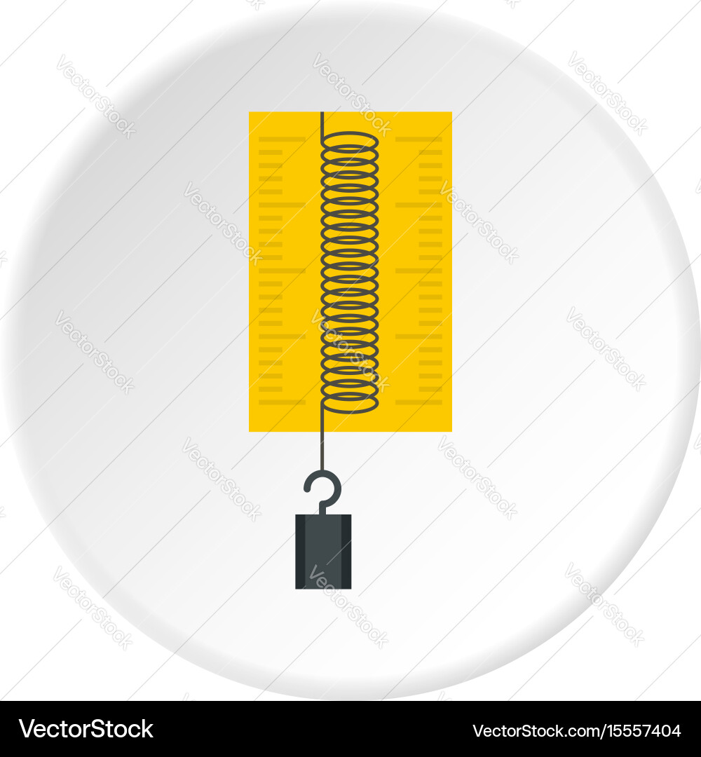 Dynamometer with weights icon circle vector image