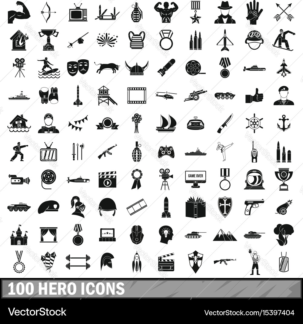 Hero Icons Set - Diverse Characters Vector Image