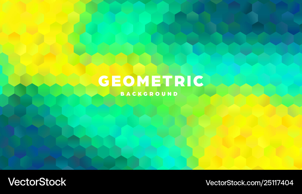 Hexagonal polygonal abstract background colorful Vector Image