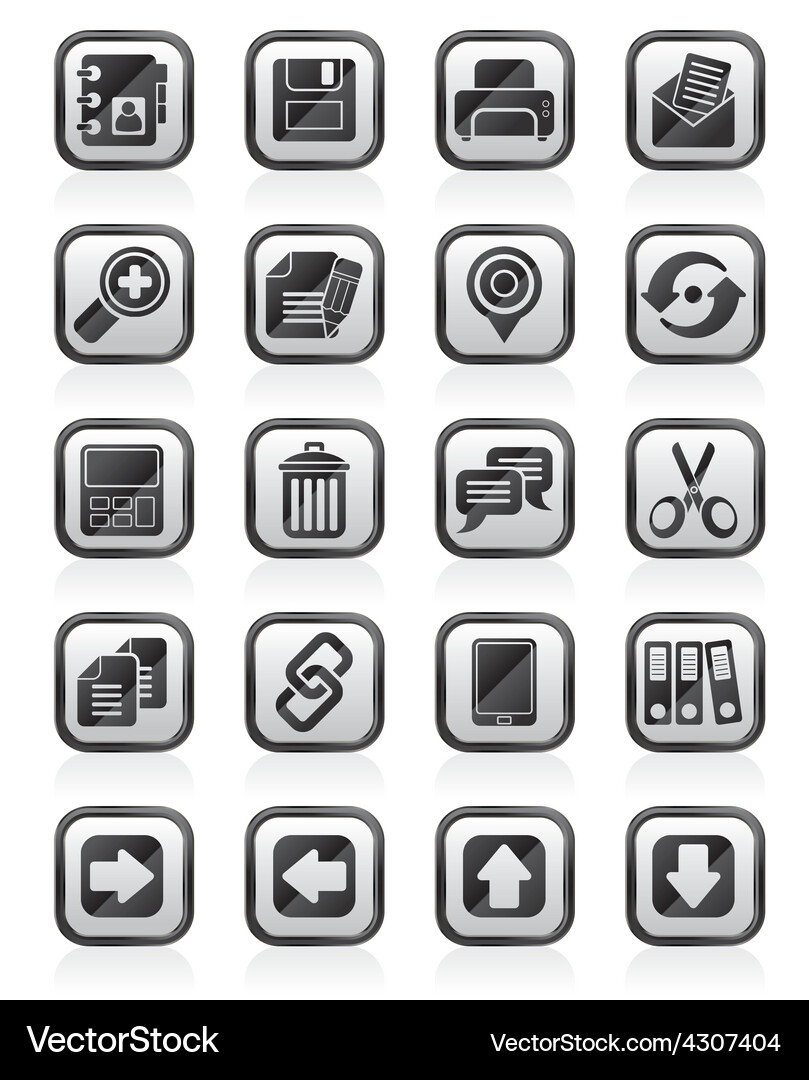 Internet interface icons Vector Image