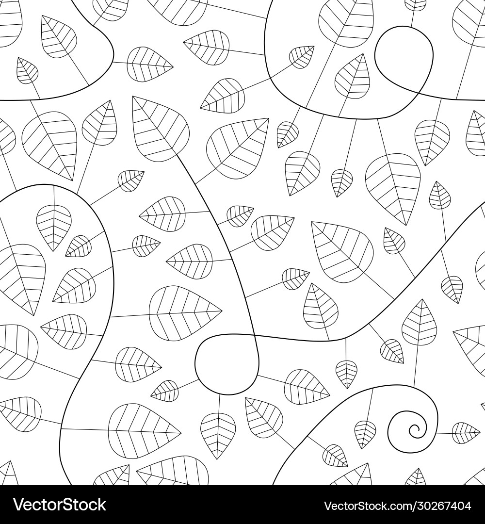 Leafy Curve Pattern vector image