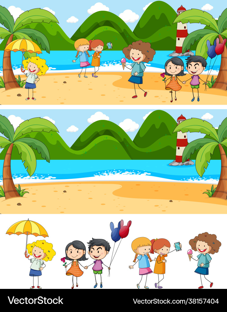 Set different horizontal scenes background Set different horizontal scenes background Vector Image