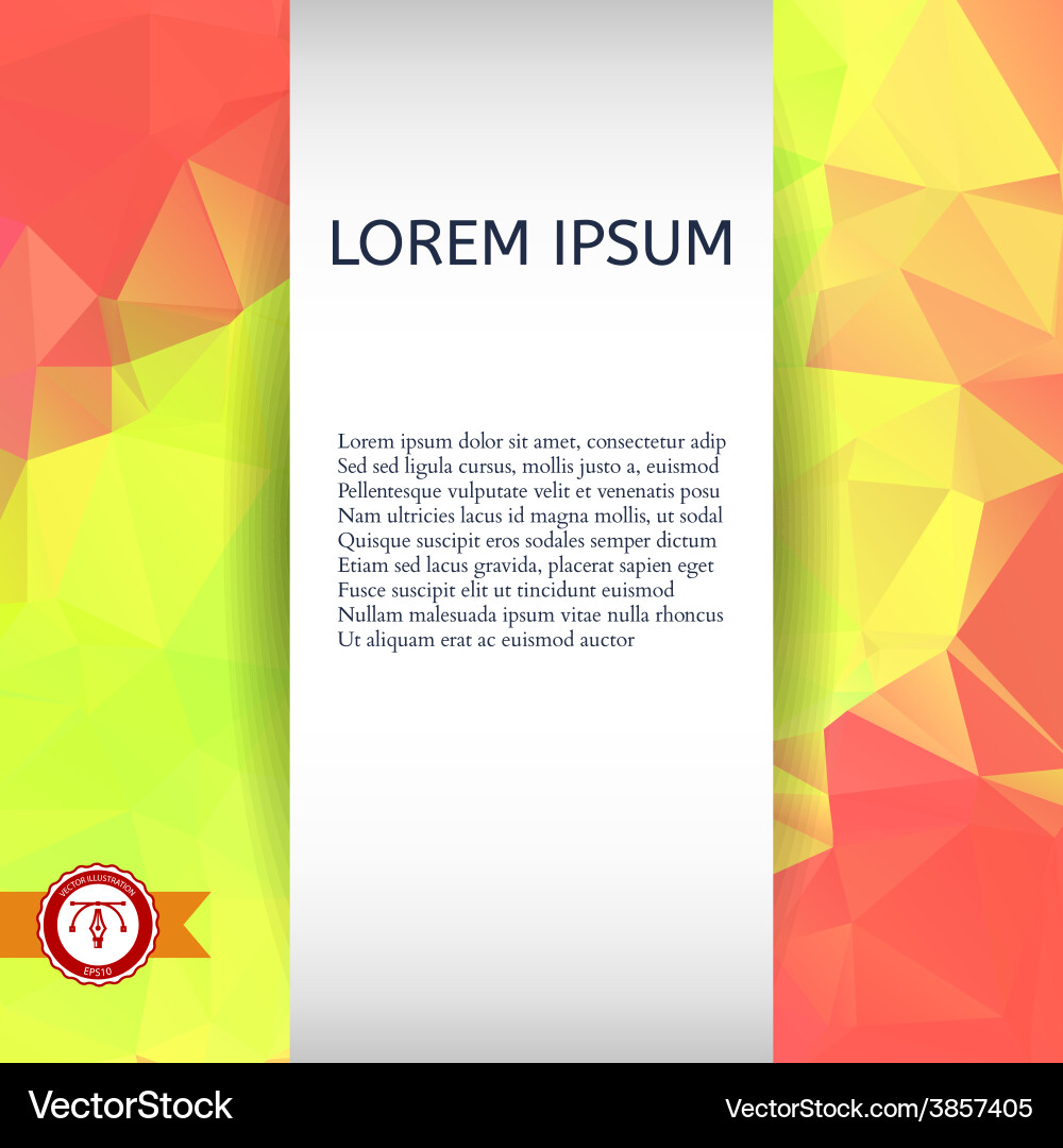 Abstract colorful triangles background vector image