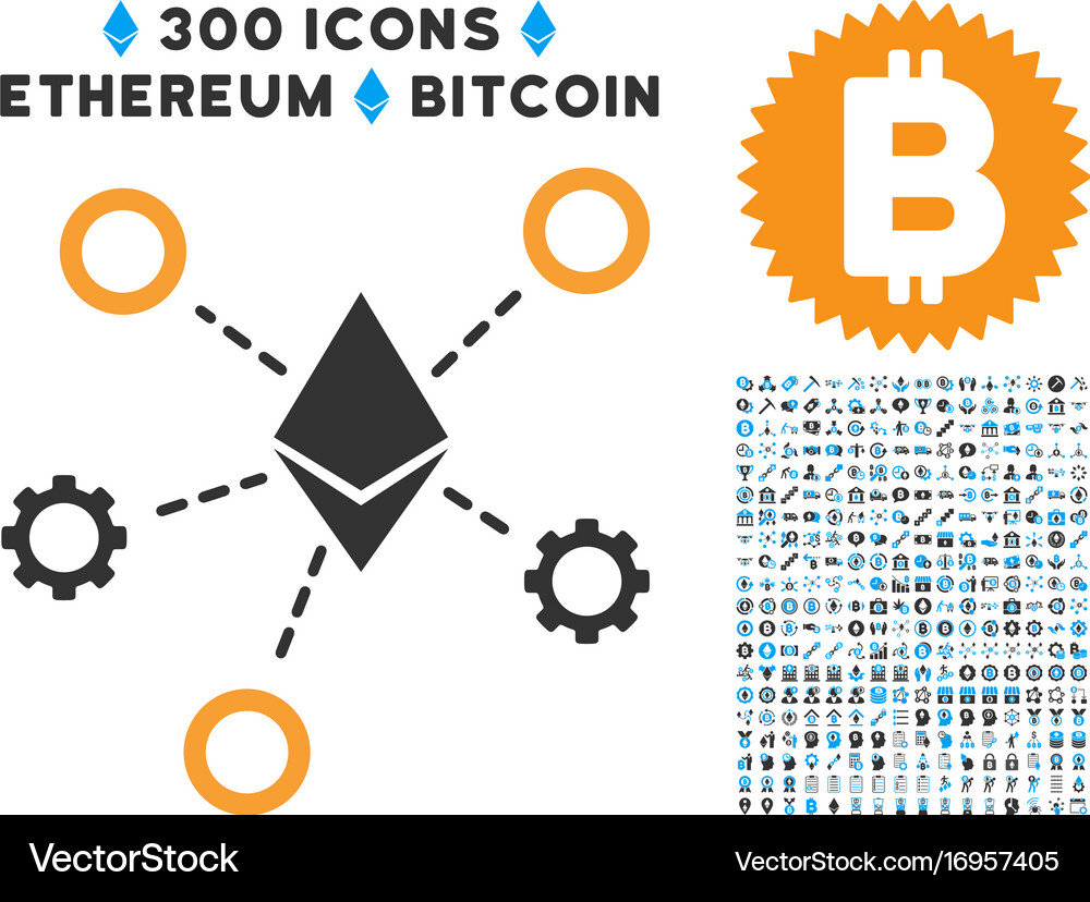 Ethereum network nodes flat icon – Royalty-Free Vector | VectorStock