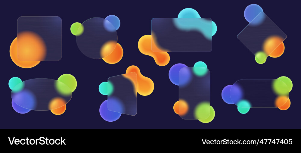 Glassmorphism App Window Frame vector image