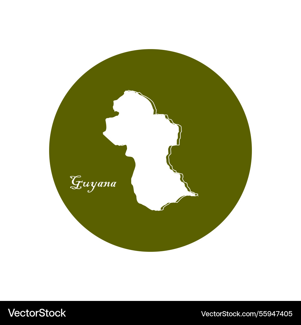 Guyana map with navigation icons Guyana map with navigation icons vector image