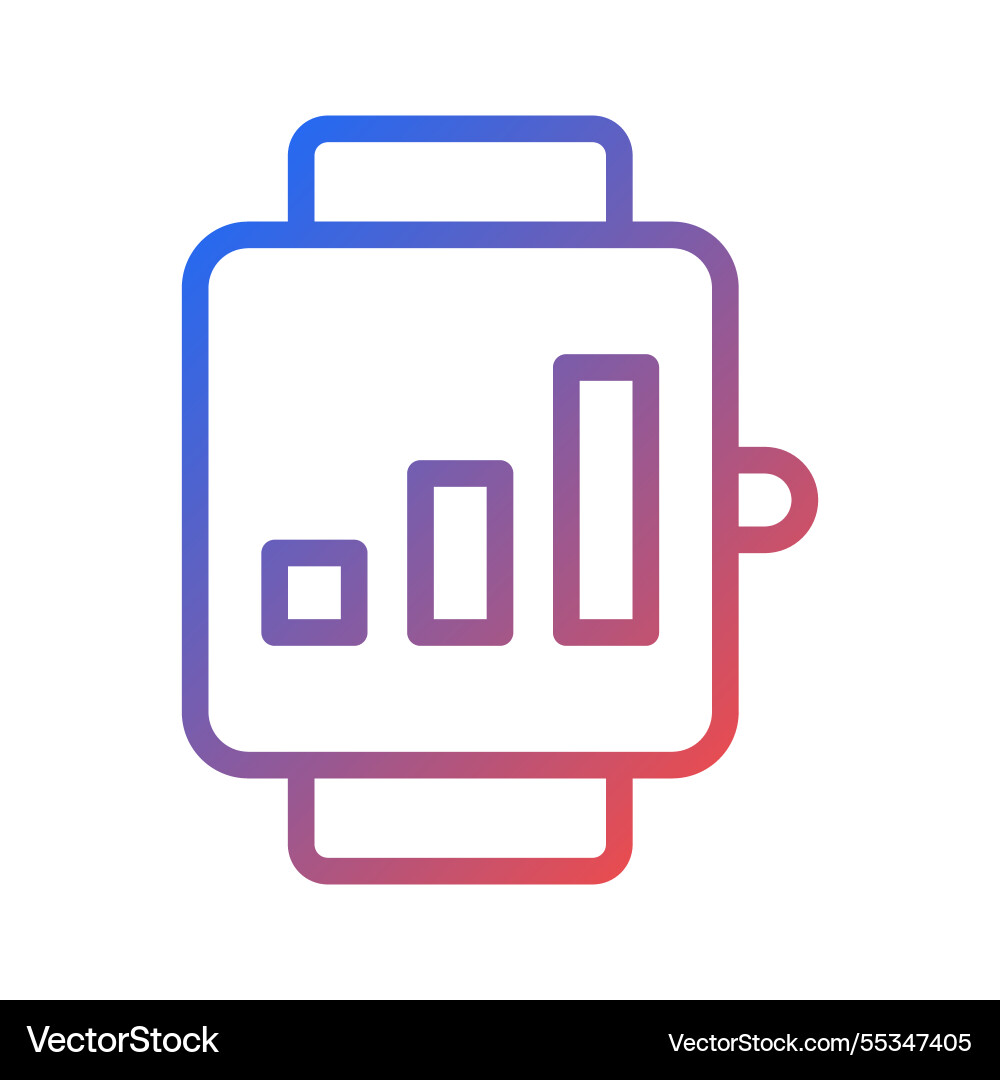 Smartwatch fitness tracker monitoring statistics Vector Image