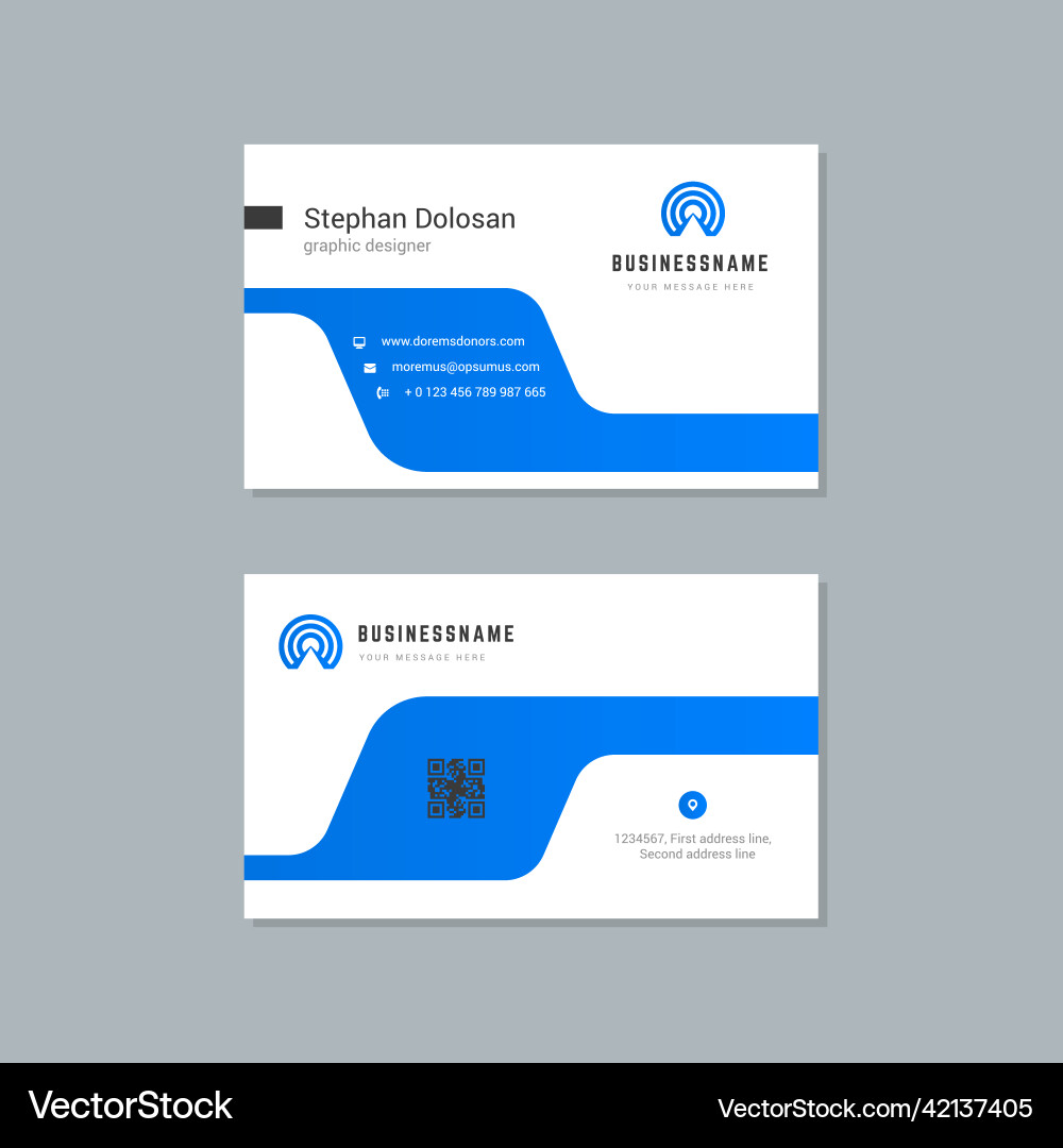 Visitenkarte Design blau und schwarz Farben Druck Visitenkarte Design blau und schwarz Farben Druck vektorbild