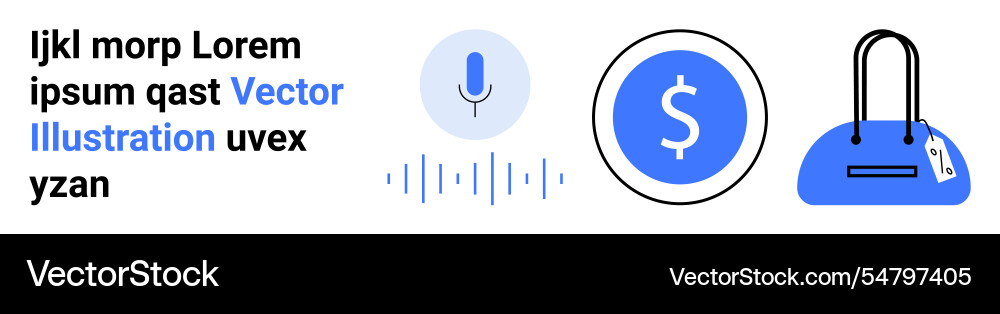 Voice command financial transactions Vector Image