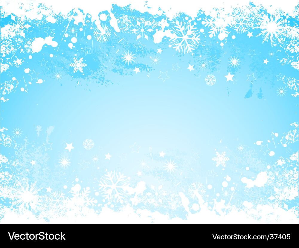 Winter Snowflake Border Vector Image