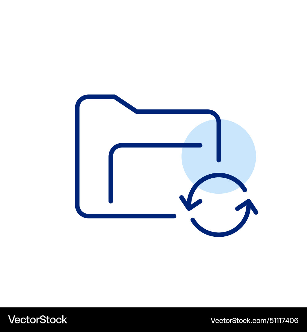 Automatic file renewal in cloud storage folder Automatic file renewal in cloud storage folder vector image
