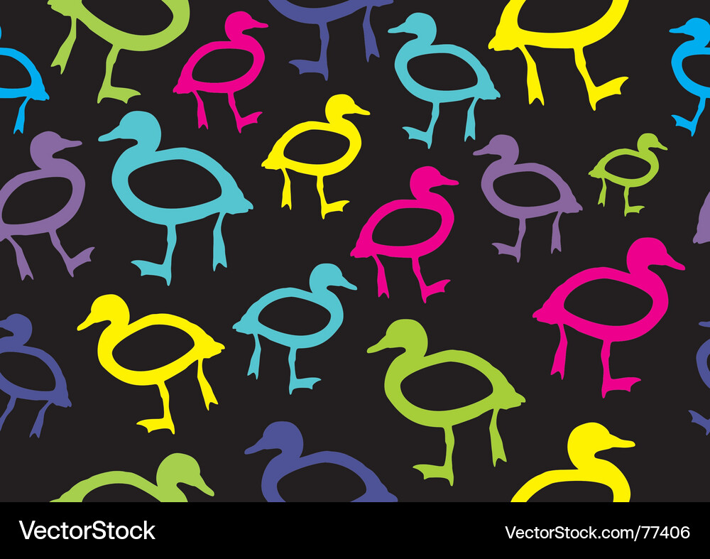 Colorful Duck Pattern Vector Image