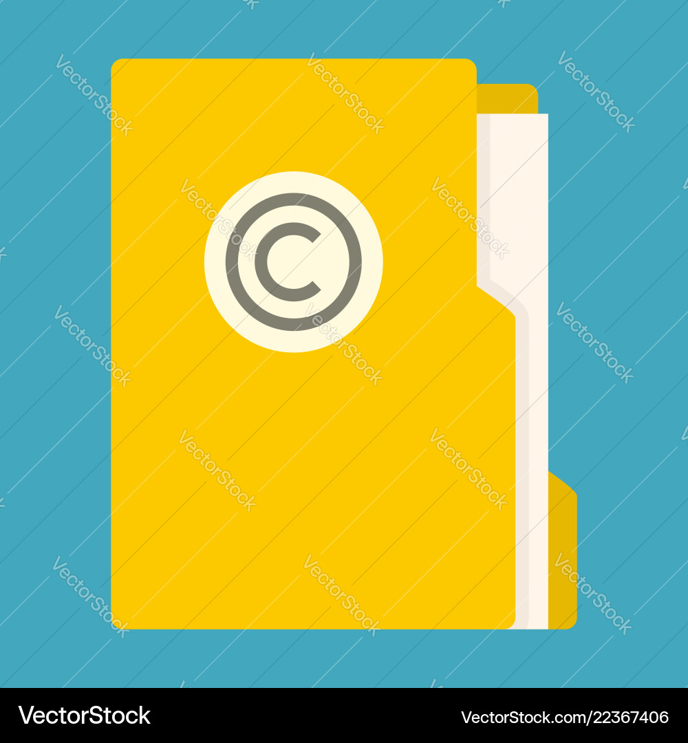 File folder icon flat style File folder icon flat style vector image