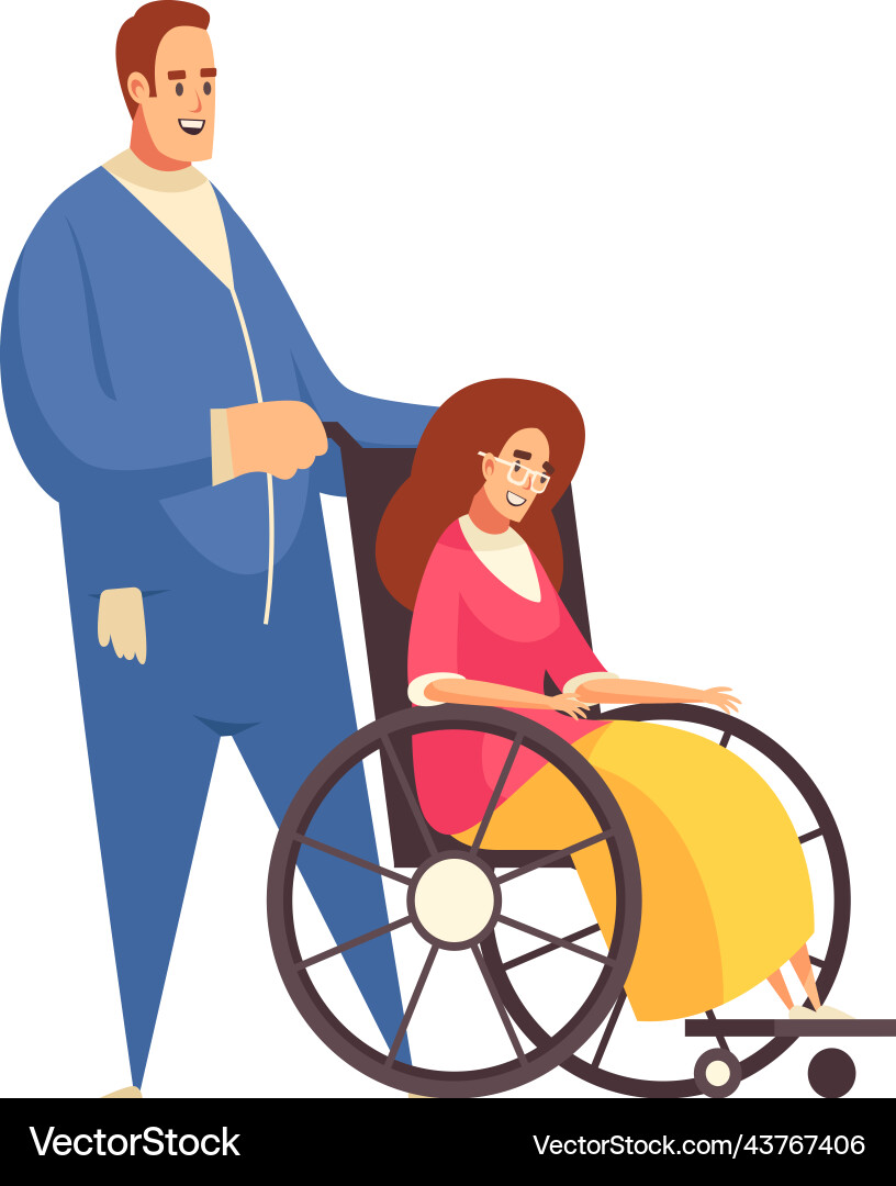 Flat disabled Royalty Free Vector Image - VectorStock