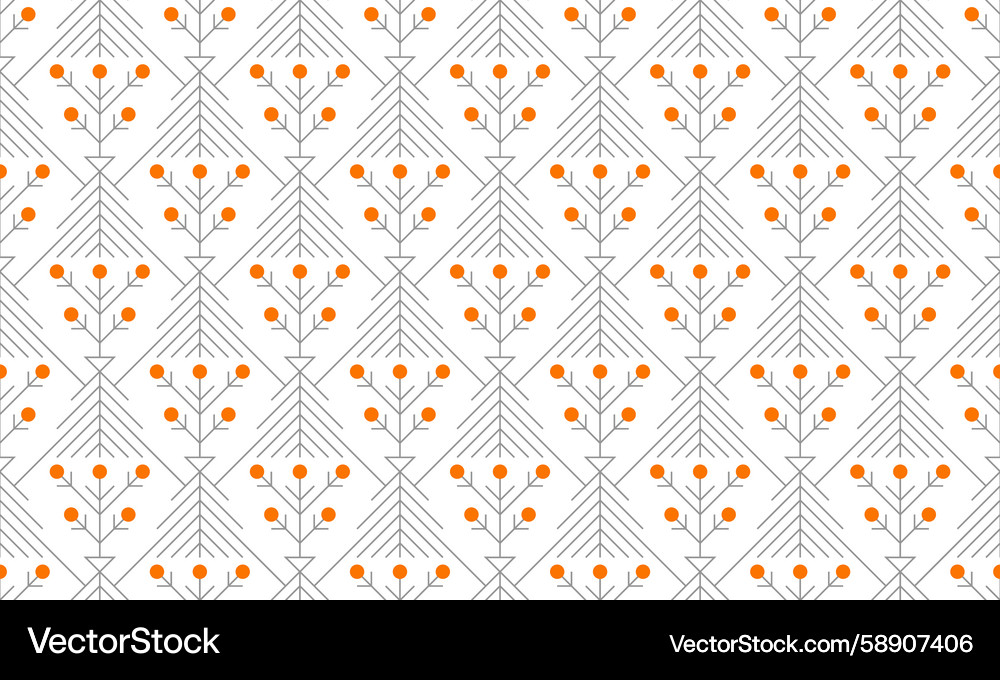Geometric Fall Trees Pattern Vector Image