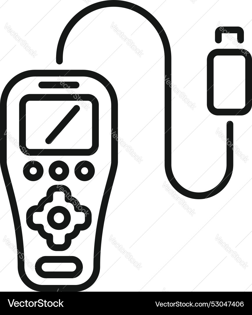 Remote control device with usb cable connecting Vector Image