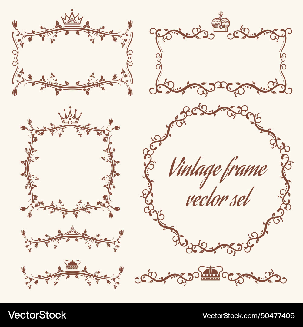 Retro frames and headers Retro frames and headers Vector Image