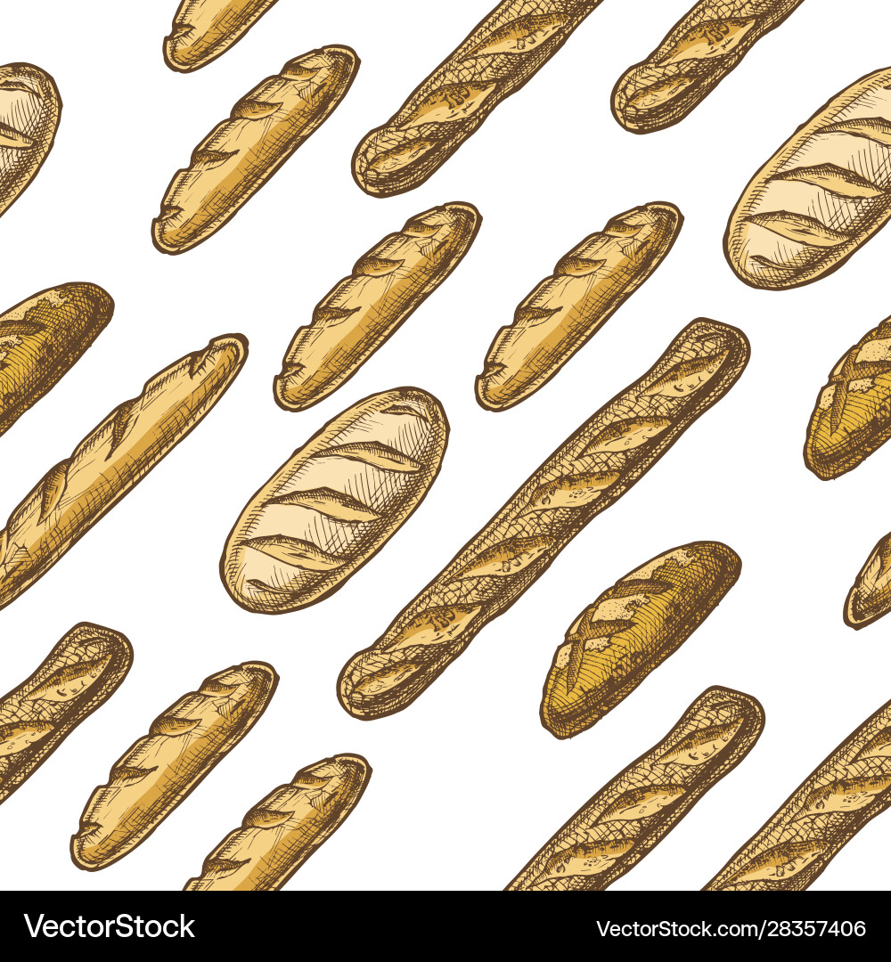Rustic Bread Pattern vector image