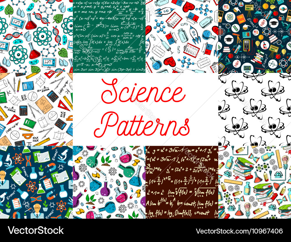 Science Pattern Collection Vector Image