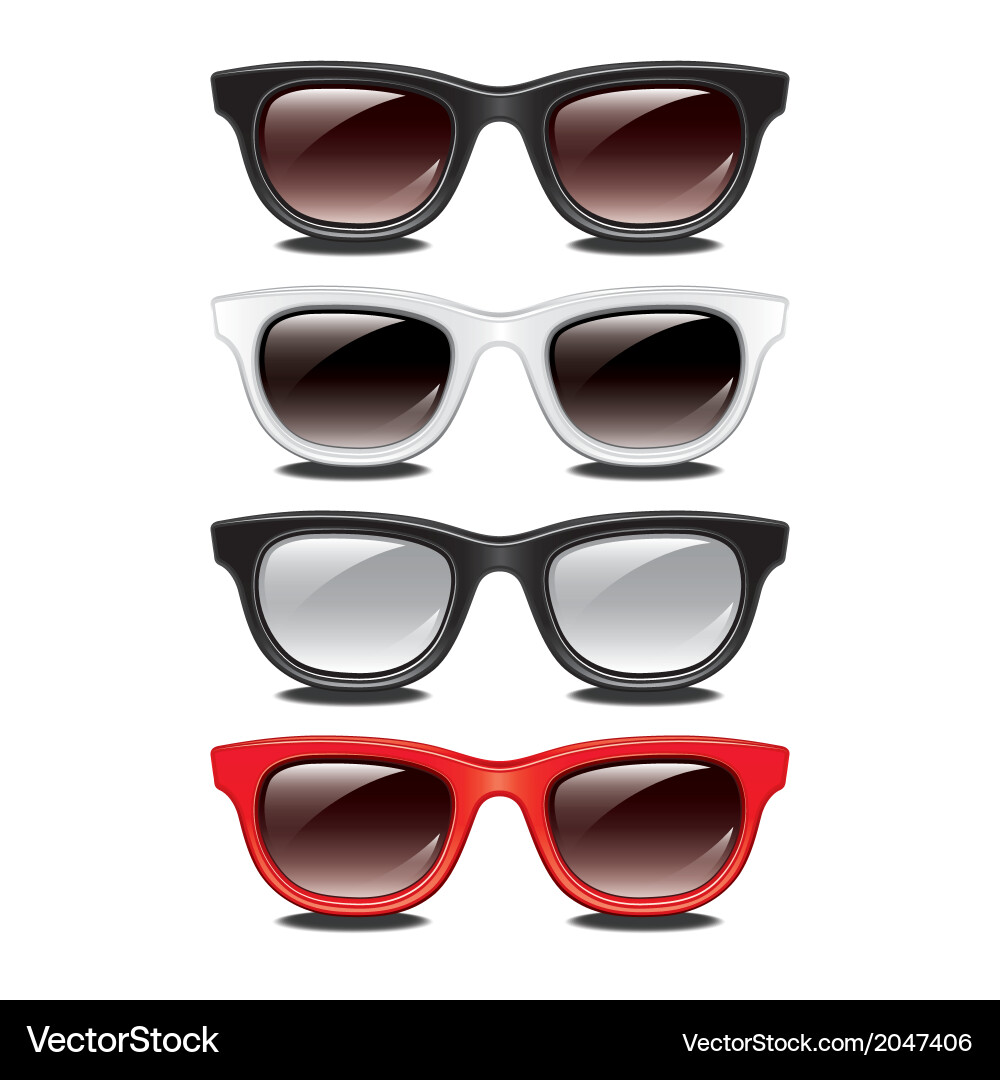Set glasses Royalty Free Vector Image - VectorStock