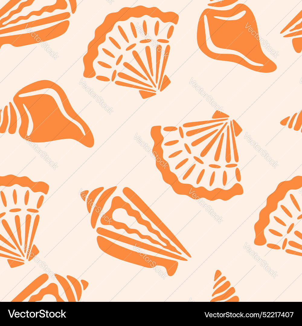 Bright seashell seamless pattern Bright seashell seamless pattern vector image