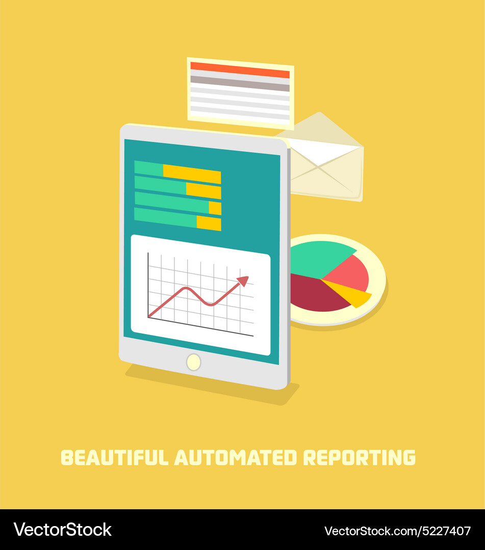 Data Insights Dashboard Vector Image