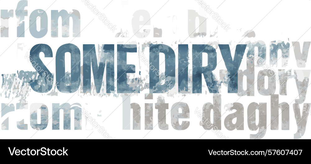 Distorted typography abstract text elements vector image