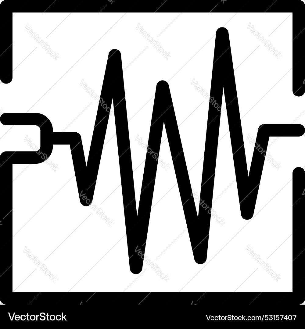 Electrical engineering icon showing alternating Electrical engineering icon showing alternating vector image