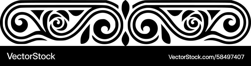 Intricate Scroll Border Vector Image