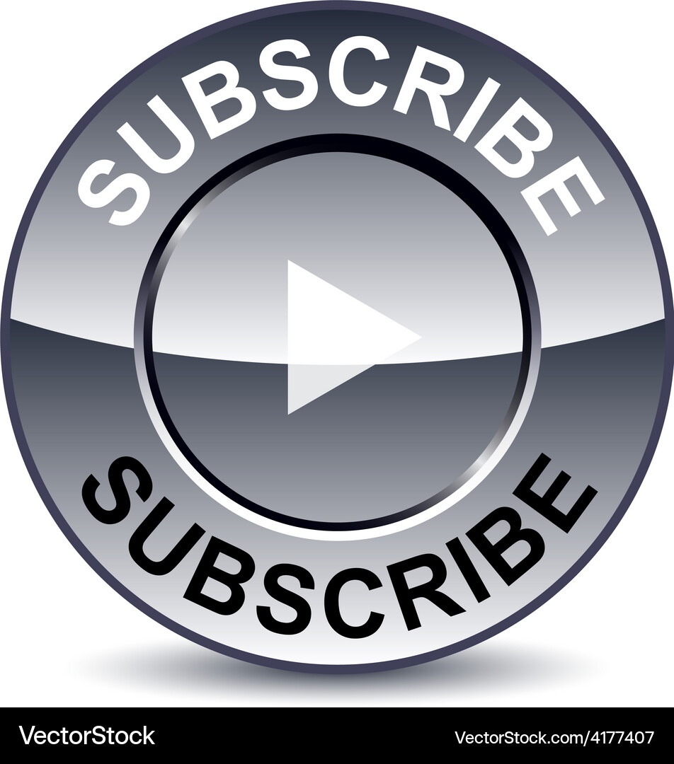 Subscribe round button Vector Image