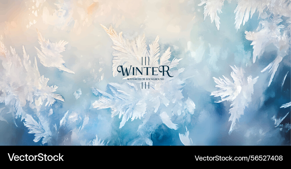 Close up view of intricate frost patterns Vector Image