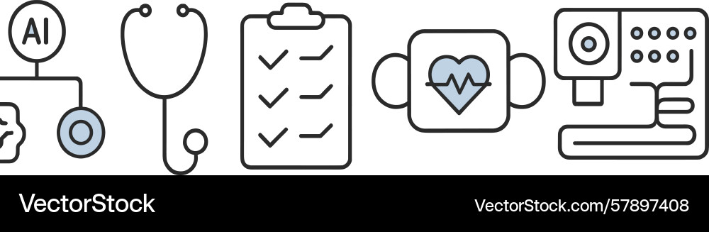 Exploring the integration of ai in healthcare Exploring the integration of ai in healthcare vector image