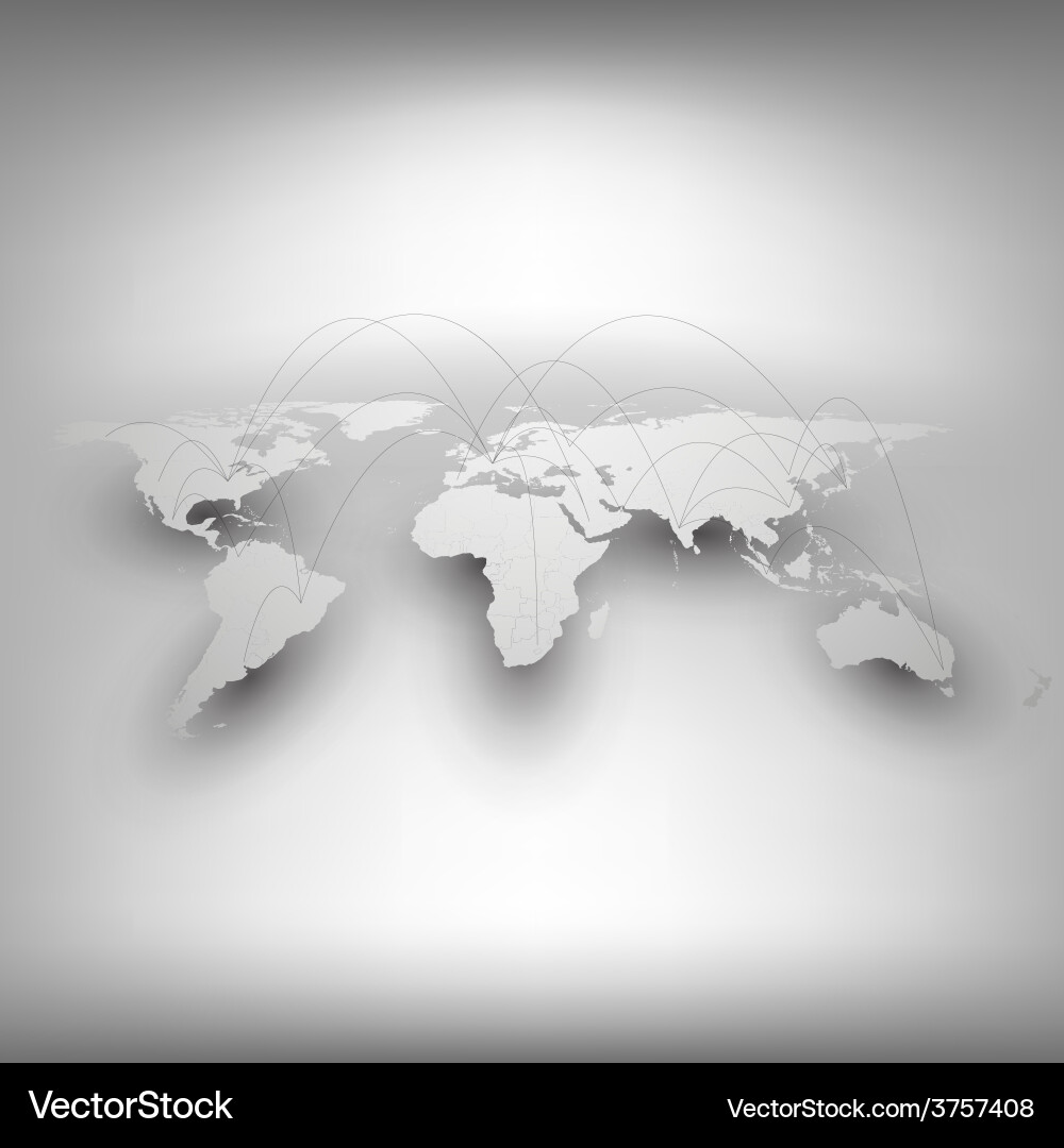 Global Network Connection Map vector image