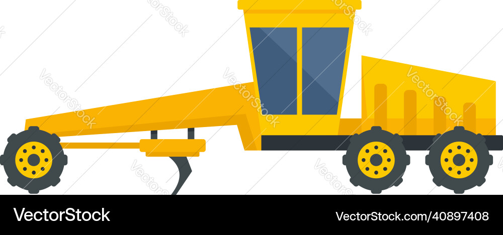 Grader machine icon flat isolated Grader machine icon flat isolated vector image