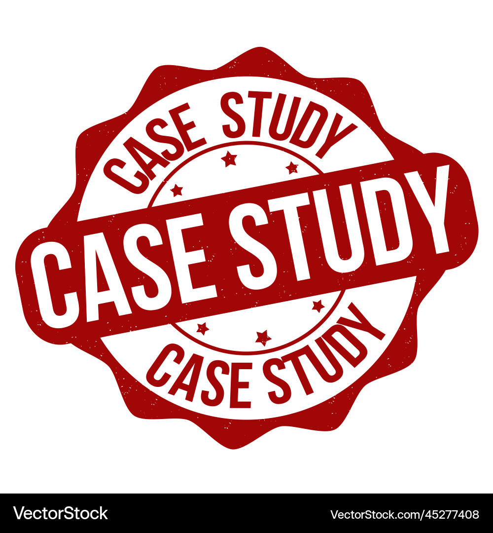 Grunge Case Study Gummistempel Vektorbild