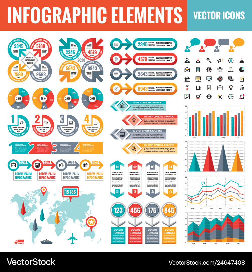 Infographische Elemente Vorlage Sammlung Infographische Elemente Vorlage Sammlung vektorbild