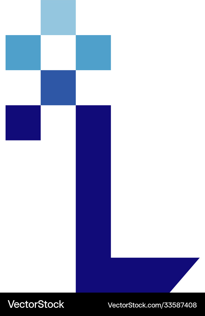L font template design Vector Image