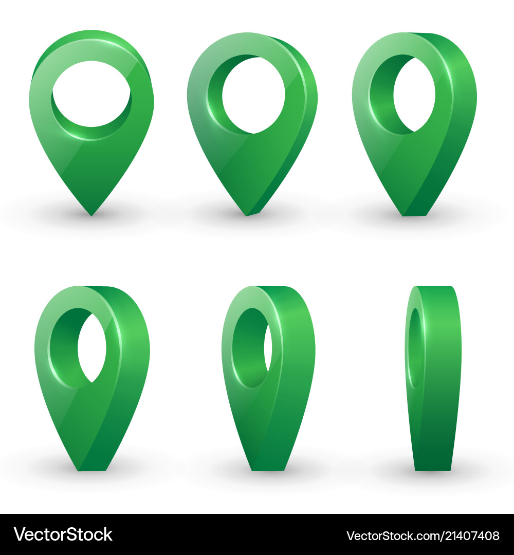 Map pointers set Map pointers set Vector Image
